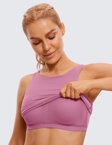 Image of CRZ YOGA Womens U Back Sports Bras | Light Support, Removable Pads, Yoga, Extremely Soft, U Back, Wide Straps, for Women