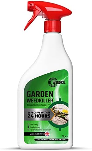 WeedKil Glyphosate Free Weed Killer 1 Litre – Harmless To Children & Pets Once Dry | Fast Acting Organic, Natural Ingredients | Effective Within 24 Hours, All Year Round | Ready To Use Spray Bottle