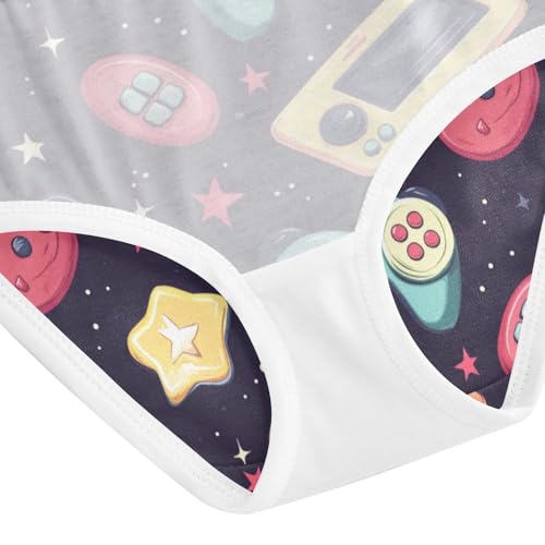 ZZKKO Game Console Star Girls Underwear Toddler Panties for Girls Comfort Brief Size 2T-8Y4