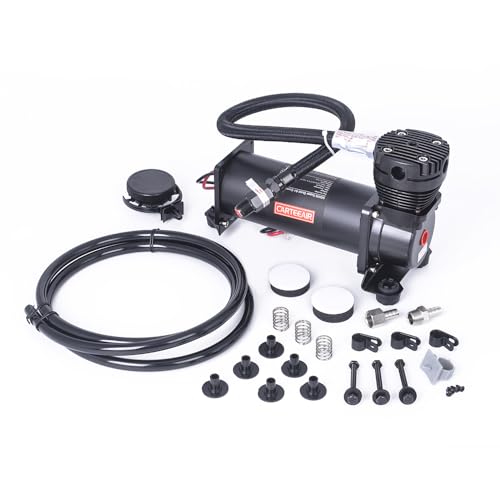 ZHSYMX Ultra Quiet Air Compressor, 3/8 NPT Super Silent 69DB 12V 300PSI Air Ride Suspension Compressor/Air Train Horn for Train/Truck/Car Black