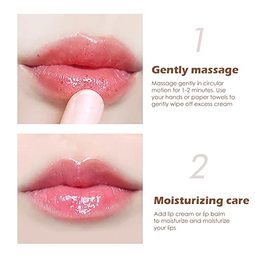 Lip Gloss for Girls 10-12 Lip Scrub Lip Treatment Soothing Moisturizing Lip Mask For Chapped Coffee Lip Scrub Moisturizing Exfoliating Diminishing Lip Lines Gentle Lip Protection Lip Plumper Tool - Image 4