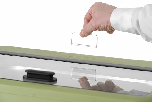 HENDI Chafing dish, UNIQ, mit GN1/1 Behälter, integrierter Glasdeckel, Temperaturbereich: von 35° bis 85°C, Warmhaltebehälter, Buffetwärmer, 12,5L, 220V/700W, 607x402x(H)250mm, Edelstahl, PP, grün – Bild 5