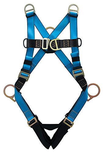 Big Sale Tractel A7102XXL Versafit Harness with Quick-Connect Legs, Dorsal, Retrieval, Sternal, Fixed Chest Strap and Side Positioning D-Rings, Blue/Black, XX-Large