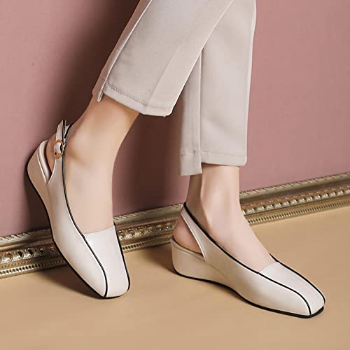 Sandales vintage bout carré blanc 39.5 au design soigné