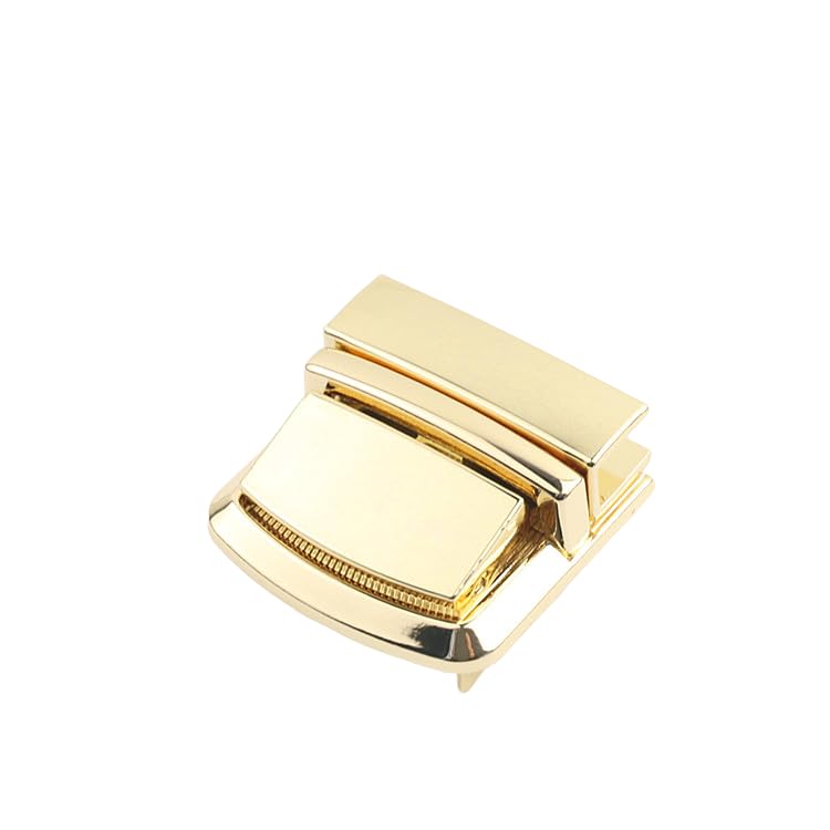Zapięcie typu twist turn lock, Opakowanie 10 szt. zapięć obrotowych ze stopu, wielokolorowe, 33 x 35 mm(Light Gold)