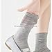 Girls Modal Crew Socks, Women Sheer Thin Slouch Fashion Summer, Breathable, Sweat-Wicking Everyday Comfort, Preppy (14 Pairs)