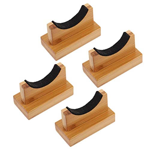 Baseball Bat Rack Holder Bamboo Display Racks 2 Sets 4PCS Baseball Bat Storage Racks for Home Decor