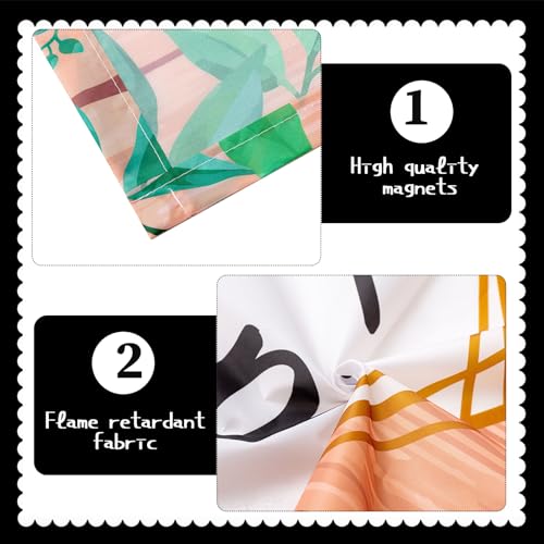 Image of ROCEEI Pack of 4 Fluorescent Light Covers for Ceiling Lights, 4 x 2 Ft, Magnetic Light Covers for Classroom Office Home School Ceiling Decor(Farmhouse)