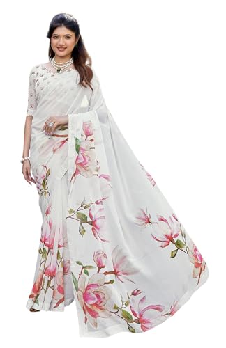 Sari indien en mousseline de prestige et son tissu chemisier personnalisable
