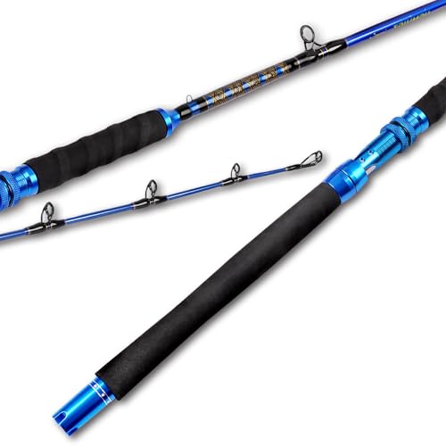 Fiblink Saltwater Graphite Jig Jigging Casting Fishing Rod Deep Sea Jig Cast Pole (6-Feet, Medium Heavy, 50-80lbs)