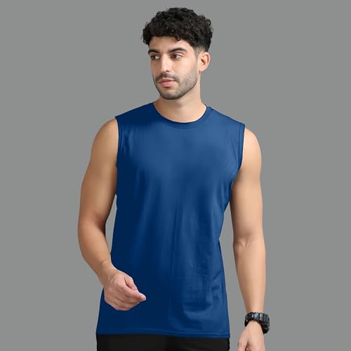 Image of Men's Tank Tops Sleeveless T-Shirt for Men's Gym Wear Vest Solid Stylish Round Neck Running Sando for Sports Workout Fitness & Casual Or Beach Wear (Pack of 1)