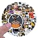 50PCS Movie Walle Sticker Set, Waterproof Vinyl Decals, Anime Character Collection for Laptop, Water Bottle Gifts Birthday Decorations (Yellow)