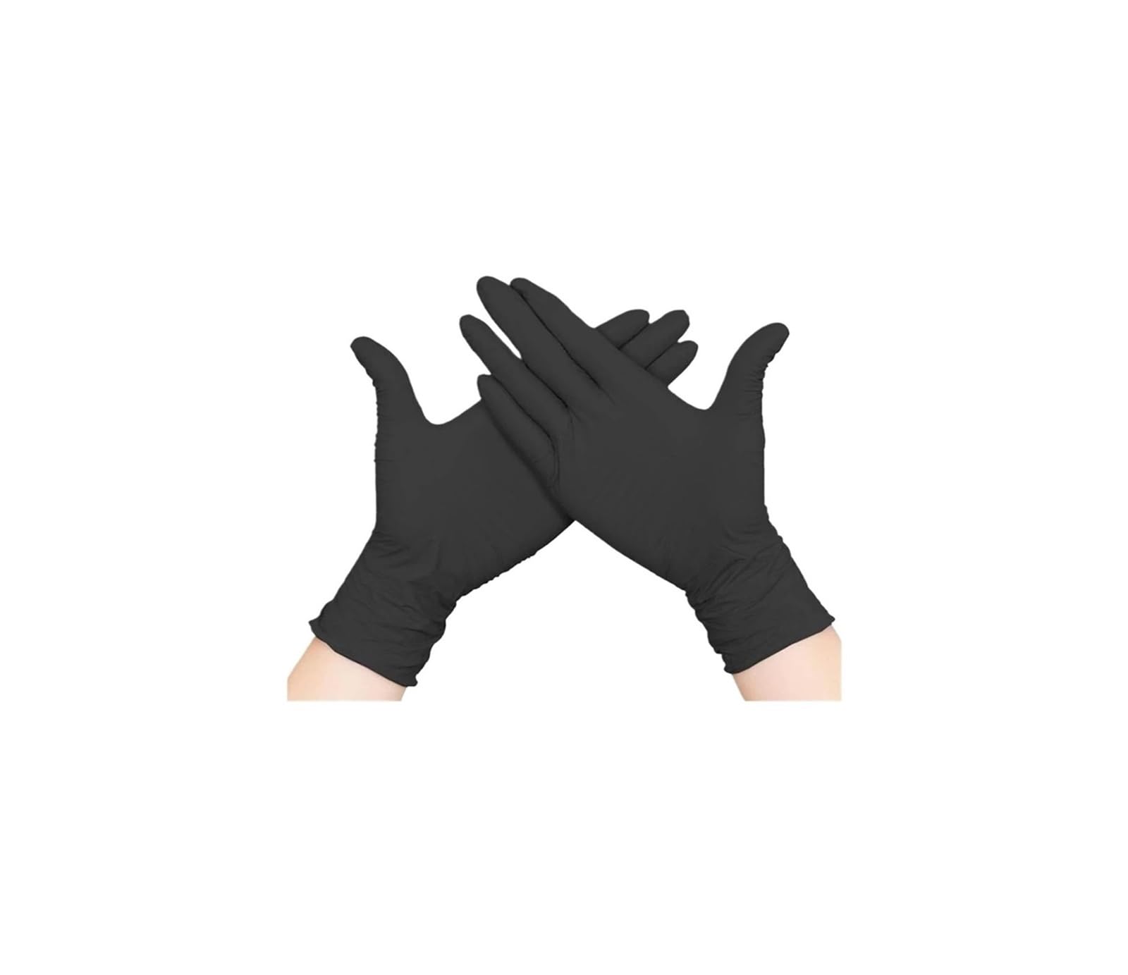 50/100 Pzs Guantes Trabajo Cocina Jardín Sin Polvo(Black 50pcs,M)