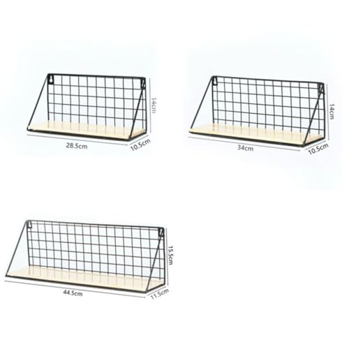 Perchero de pared de hierro negro sin perforaciones para el hogar 4