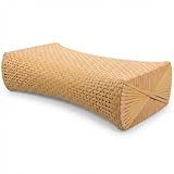 iplusmile Saunakissen Ergonomisch (Rattan-Optik) - Hitzebeständige Sauna Kopfstütze & Nackenkissen für Wellness Zuhause - Atmungsaktives & Wasserfestes Sauna Zubehör für Holzbank (Beige)