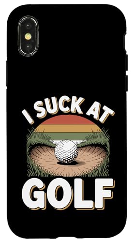 I Suck At Golf Loser Dad ȃW[N St X}zP[X iPhone X/XS p