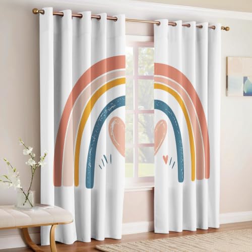 Rideaux occultants pour chambre d'enfant et salon au design dessin animé rose clair - 3