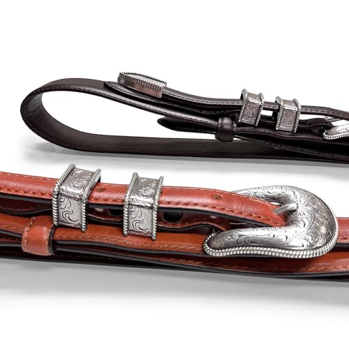 Image of Belts.com Western Buckle Belt Oil Tanned Genuine Leather Ranger Belt 1-3 /8 inch(35mm) Taper to 3 /4 inch(19mm) Wide-Multiple choices
