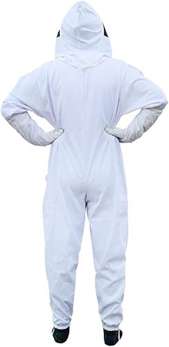 Miniatura 5 de Euphoric Polly Traje de abeja de algodón, traje de apicultor a prueba de picaduras, traje de guarda de abeja con guantes, traje de apicultura de