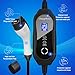 Level 1&2 EV Charger 16 Amp 110-240V 25ft Cable, Portable Electric Car Charger with NEMA 6-20 Plug NEMA 5-15 Adapter Adjustable Current Home Electric Vehicle Charging Stations for SAE J1772 EVs
