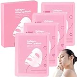 Kicikol Bio Collagen Face Mask Overnight, Korean Collagen Glow up FaceMask 2.0, Instant Firm for Wrinkle Reduction and Pore Minimization - Glow like Glass Skin (1 Pack 4 Piece)