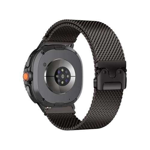 �ɓK������Samsung Galaxy Watch 8 40mm 44mm /8Classic 46mm /Galaxy Ultra 2025 47mm�ɓK������~���l�[�[�X�e�����X�X�`�[���o���h(Black,For Galaxy Watch 8 44mm