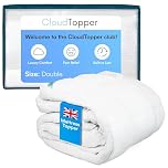 CloudTopper™ Hotel Quality Mattress Topper - 10 cm Thick Hypoallergenic Luxury Mattress Topper - Machine Washable with Breathable Microfibre Material, Ideal Back Pain & Body Ache Relief