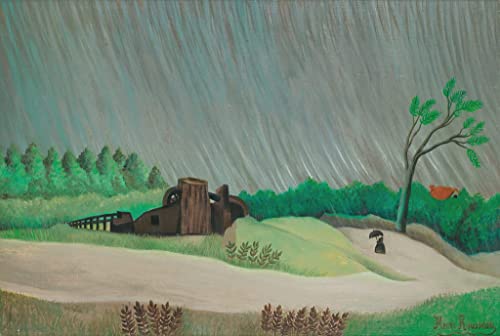 Peinture murale decoration affiche en toile Henri Rousseau Un matin pluvieux 60x90cm
