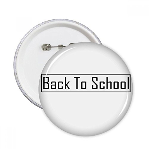 Broches rondes école badges boutons décoration veste et sac lot de 5