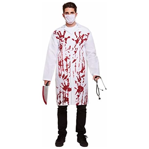 ADULT BLOODY DOCTOR Fancy Dress Costume Party Scary Surgeon Halloween Outfit by Lizzy® Cover