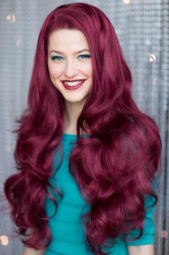 Demi-perruque rouge longue Verity : oubliez les colorations agressives