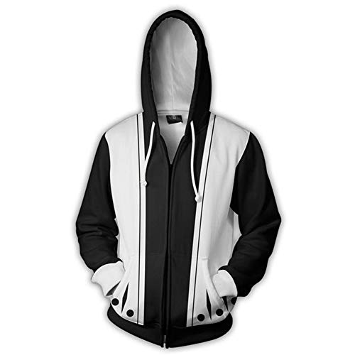 LAKITY Unisex Bleach Pullover Hoodie Kenpachi Zaraki Cosplay Costume 3D Printed Pullover Hoodie