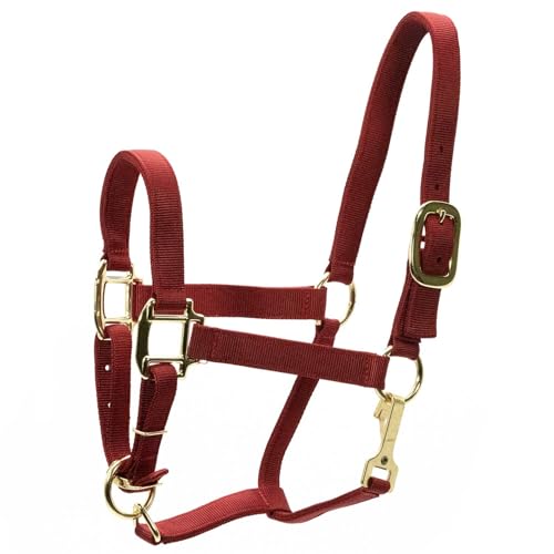 Cabestro de nailon ajustable resistente correa de 3 capas y broche de garganta equino