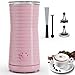 Montalatte Elettrico Automatico, Morpilot Cappuccinatore, Schiumatore Latte 4 in 1, Libera Scelta dello Spessore della Schiuma, Silenzioso e Rivestimento Antiaderante - Rosa immagine