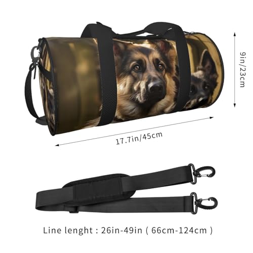 Sports Gym Bag for Women Men Travel Duffel Bag Tote Weekender Bag German shepherd Carry on Overnight Bag for Travel Swimming Fitness Workout Sports Duffle Bag2