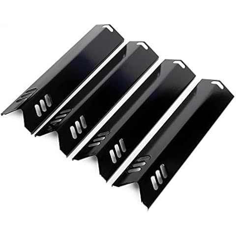 Apromise Grill Replacement Parts for Dyna-Glo - 91591 Grill Burner Covers | 15” Grill Heat Plates | 4-Pack Grill Heat Shield | Porcelain-enameled Grill Heat Tent for Dyna-Glo DGF493BNP, DGF510SBP Cover