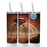 Martian Tripod War Machine Sci-fi From War Of The Worlds Skinny Tumbler 20oz with Straw Insulated Water Bottle Gift