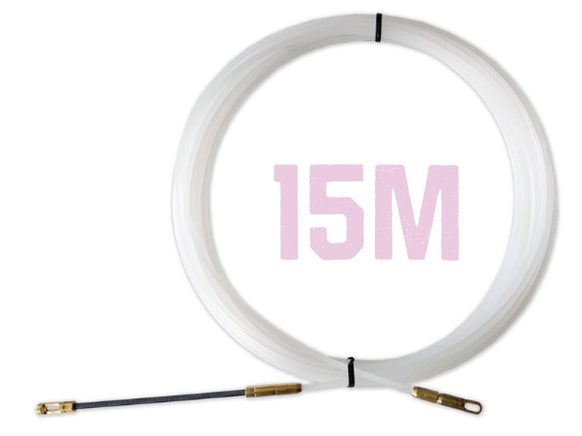 ZOREI Sonda Passacavi Professionale, Sonda Tiracavi, Spessore 4mm, Disponibile in 10 15 25 Metri (10 metri)