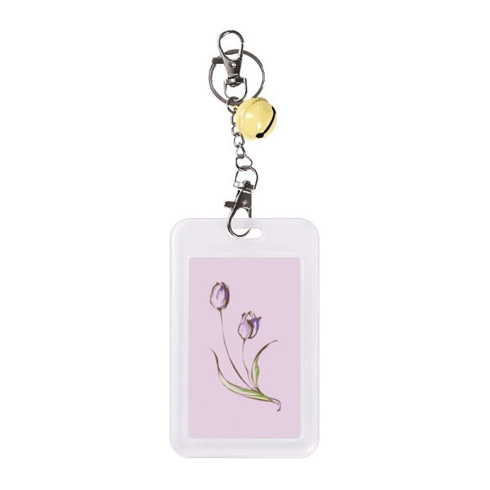Insigne de protection pour carte de crédit tulipe violet rigide