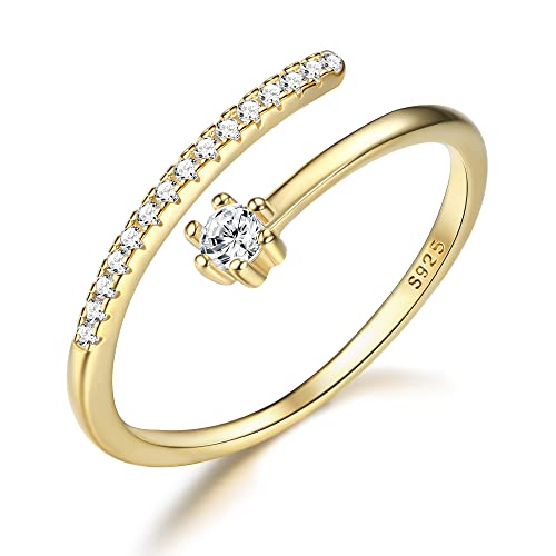 JeweBella Herz-Geburtsstein Ring Aus 925er Silber – Verstellbar, Mit Zirkonia, Geschenk Für Frauen