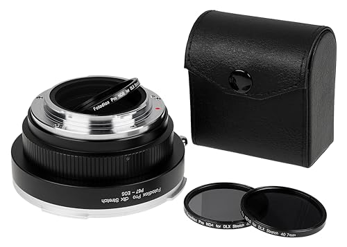 Fotodiox DLX �X�g���b�`�����Y�}�E���g�A�_�v�^�[ - Pentax 6x7 (P67) �}�E���g�����Y����Canon EOS(EF�AEF-S)�}�E���gD/SLR�J�����{�f�B�A�}�N���t�H�[�J�V���O�w���R�C�h�Ǝ��C�h���b�v�C���t�B���^�[�t��