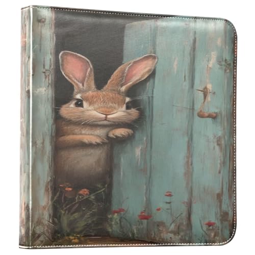 Álbum de Fotos Autoadhesivo DIY Scrapbook Album Conejo de Pascua Cubierta 3 Anillos 40 Páginas 8x10 para Memorias miniatura 1