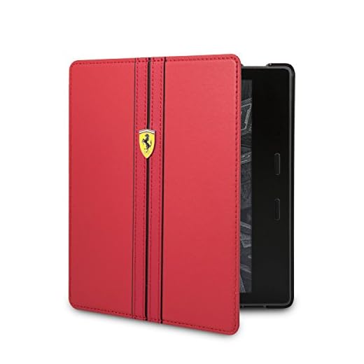 Ferrari Urban Funda para Kindle Oasis (9.ª generación - modelo de 2017), activación y suspensión automáticas, rojo