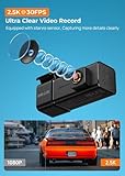 E-YEEGER Dash Cam 2.5K Wi-Fi Full HD Dash Camera for Cars, 1.47” IPS Screen Dashcam with App, Front Car Camera, G-Sensor, Loop Recording, Night Vision, 24H Parking Mode, 32G SD Card Included