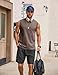 COOFANDY Mens Cotton Sleeveless Tee Shirt Brown Summer Tank Top Acid Wash Beach Tank Breathable Street Wear T Shirt