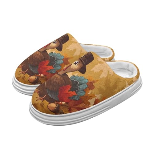 Women's Warm Memory Foam Slippers Comfortable Plush Platform Slippers for Fall Winter