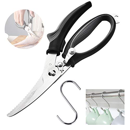Kitchen Shears Heavy Duty , Kitchen Scissors Heavy Duty Poultry Shears Meat Scissors Poultry Scissors Chicken Plucker for Cutting Meat Poultry Chicken Bone Game Fish