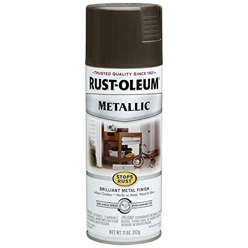 Image of Rust-Oleum 7272830 Stops Rust Metallic Spray Paint, 11 oz, Dark Bronze