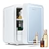   Iceblue-Skincare-Fridge-with-Dimmable-LED-Light-Mirror-4L-Compact-Small-Fridge-for-Bedroom-Car-Office-Dorm-4A-Cooling-Core-Mini-skincare-fridge-for-Beauty-Essentials-BeveragesWhite