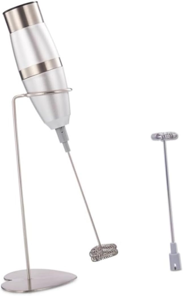Stainless Steel Electric Milk Frother Coffee Milk Mixer Handheld Easy Clean